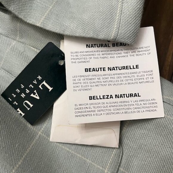 Lauren Ralph Lauren Martha's Vineyard Cool Green Linen Blazer Size 10P - Picture 7 of 7